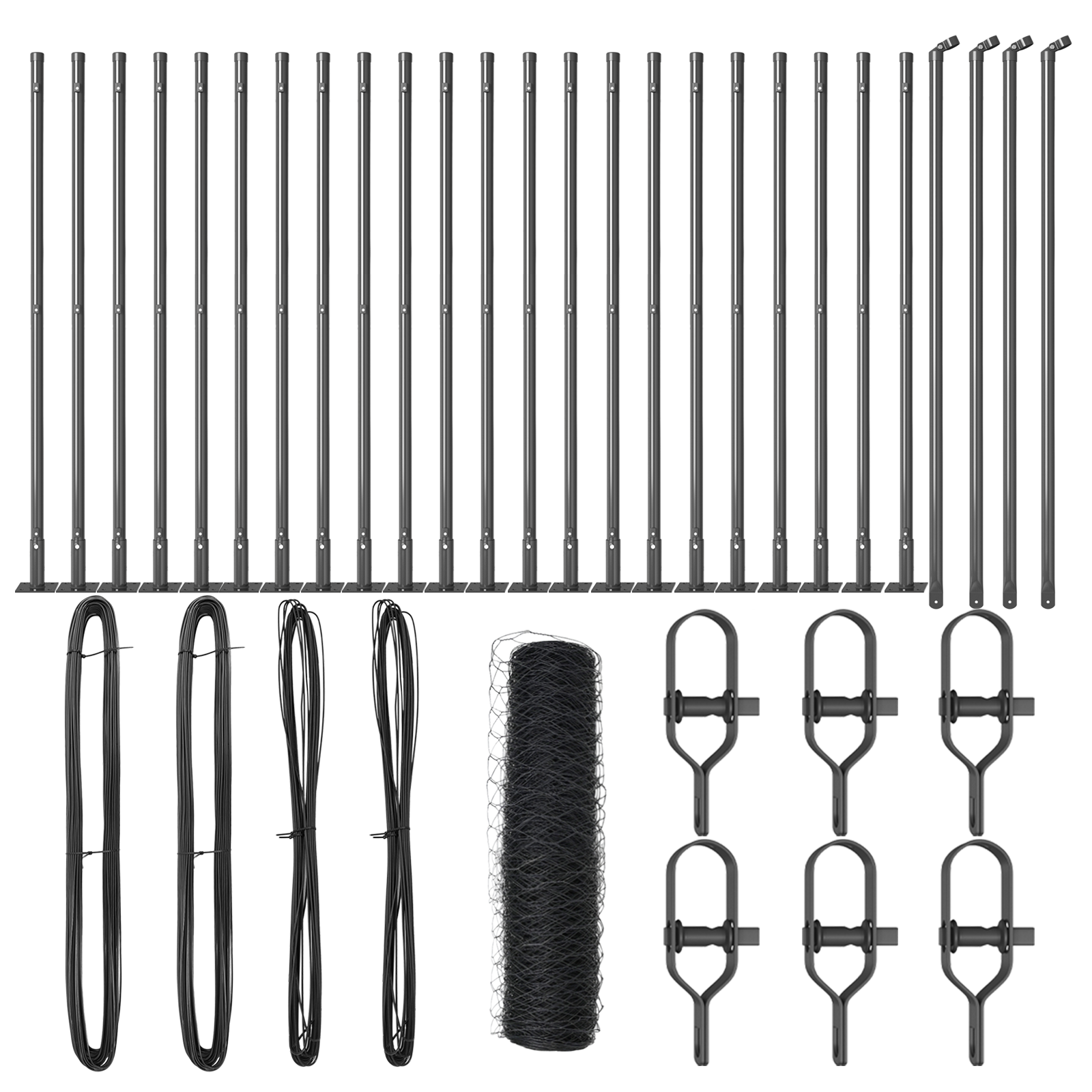 Recinzione Esagonale Grigia 1x50 m Acciaio