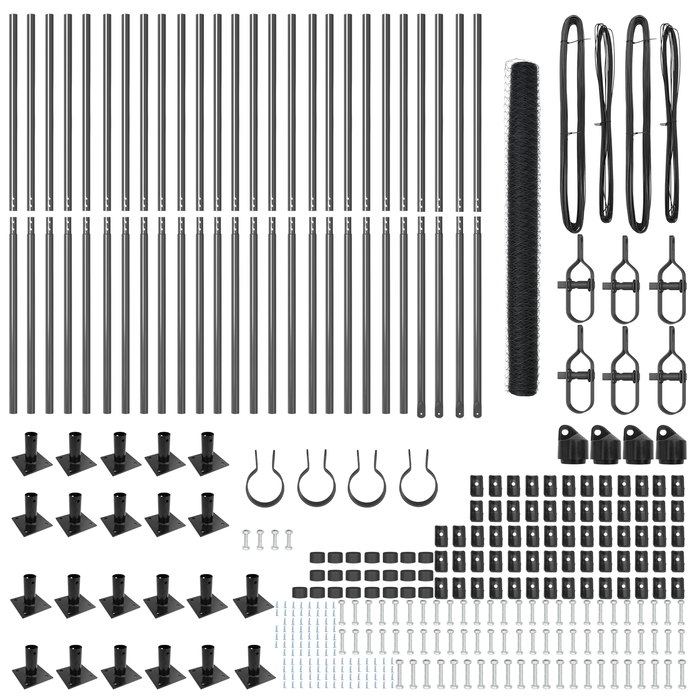 Recinzione esagonale  Grigia 1,5x50 m in acciaio