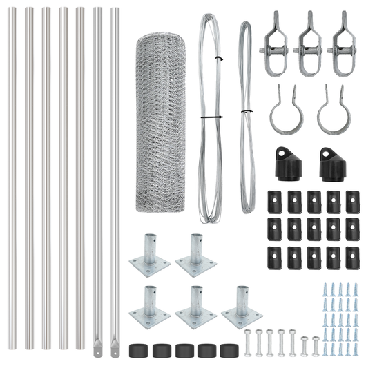 Recinzione Esagonale 0.4x10 m Acciaio Zincato