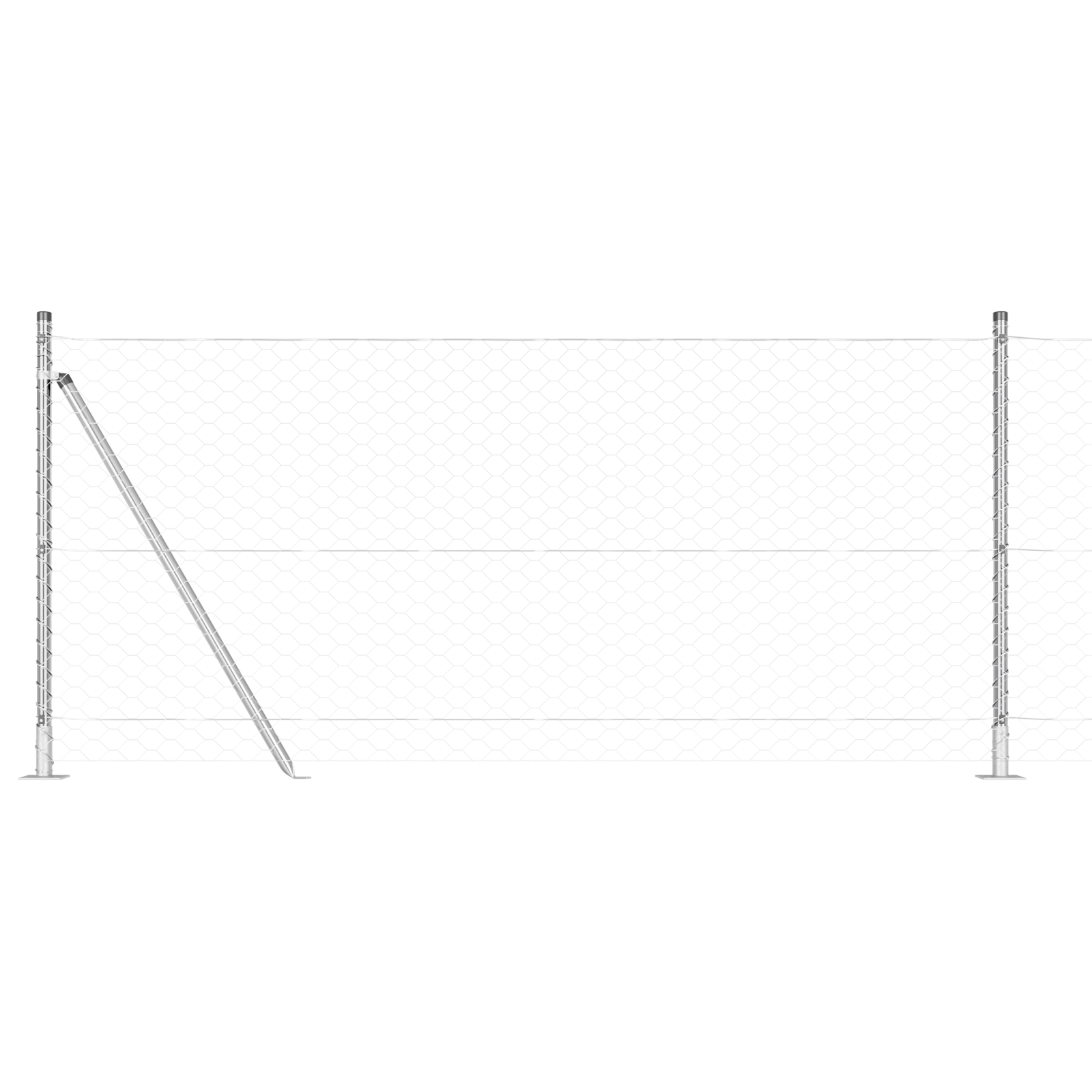 Recinzione Esagonale  0.8x10 m Acciaio Zincato