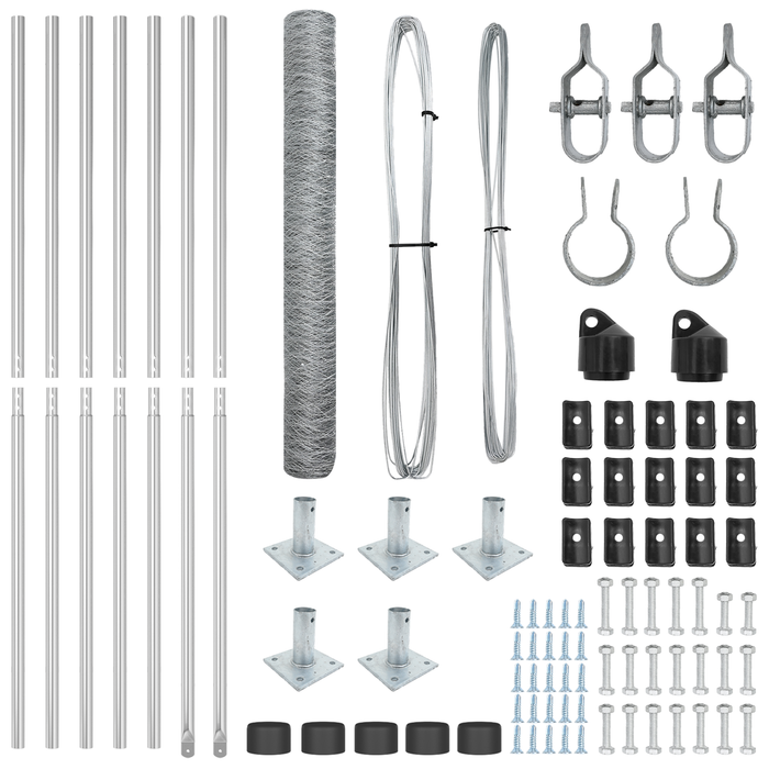 Recinzione Esagonale  0.8x10 m Acciaio Zincato