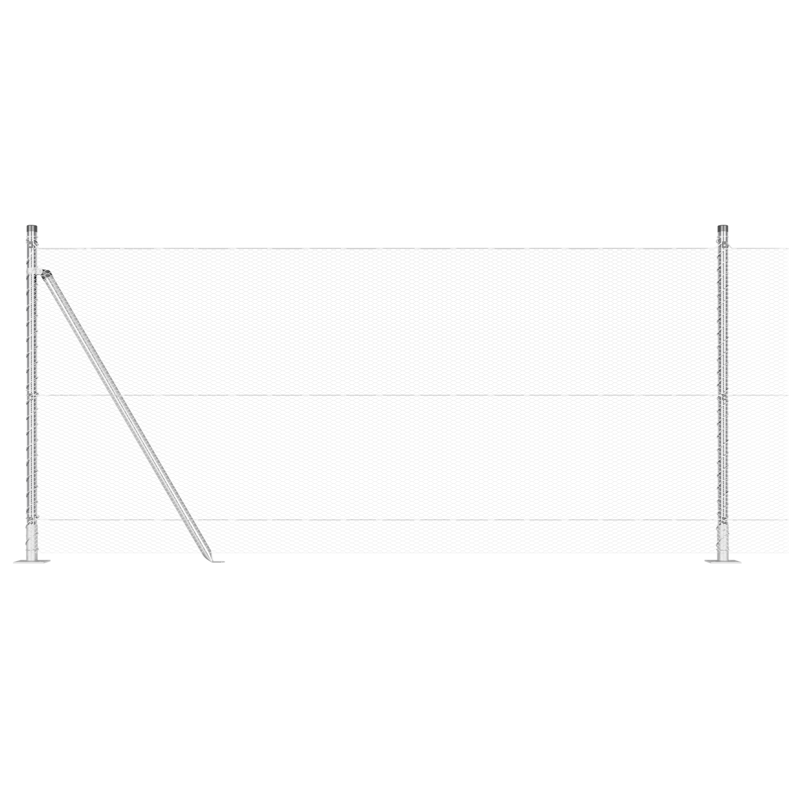 Recinzione Esagonale  1x10 m Acciaio Zincato
