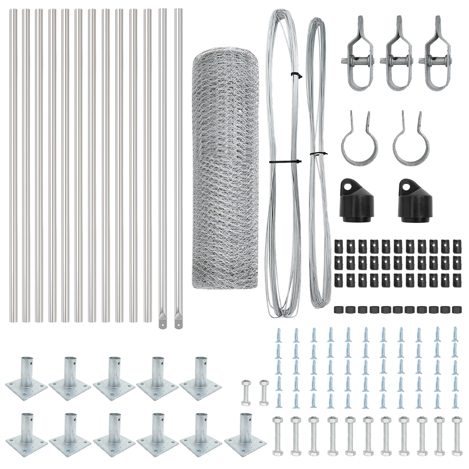 Set di Recinzione Set di 2 Acciaio zincato