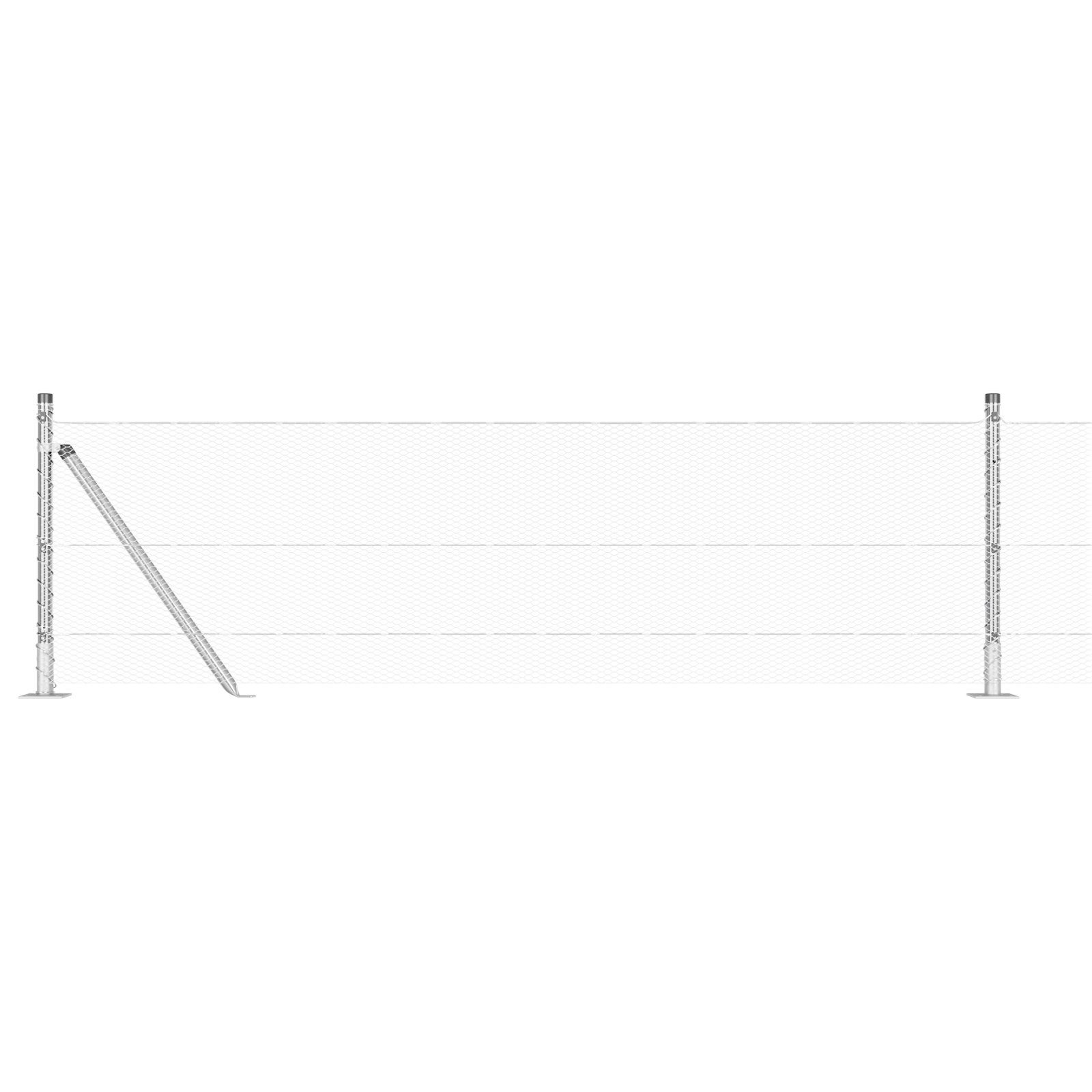 Recinzione Esagonale  0,6x25 m Acciaio Zincato