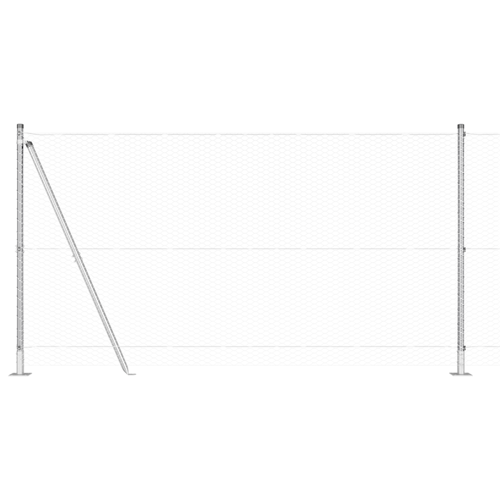 Set di recinzioni Set di 2 Acciaio zincato 25 x 1,2 m Durevole