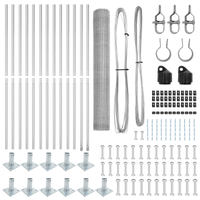 Set di recinzioni Set di 2 Acciaio zincato 25 x 1,2 m Durevole