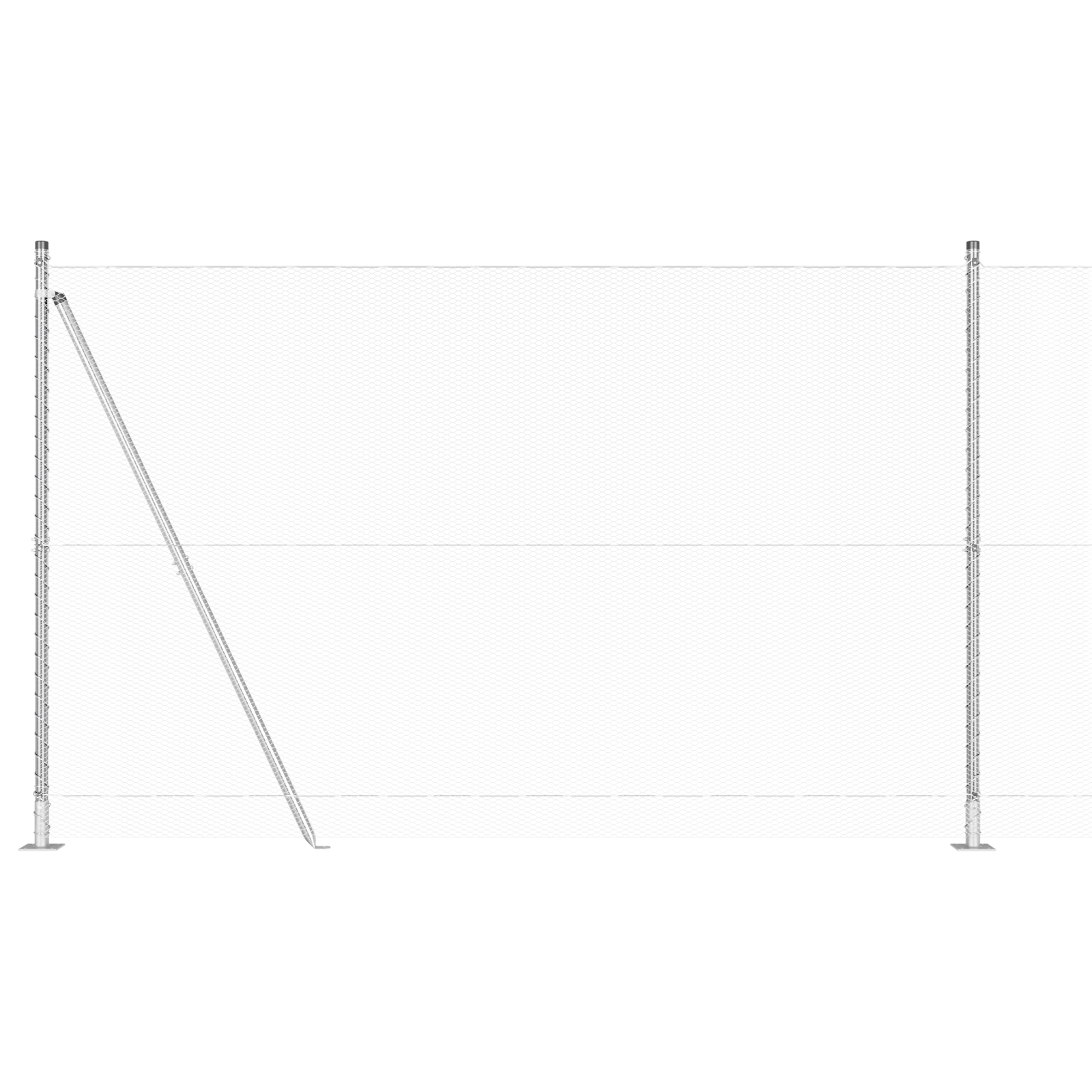 Recinzione Esagonale  1,4x25 m Acciaio Zincato