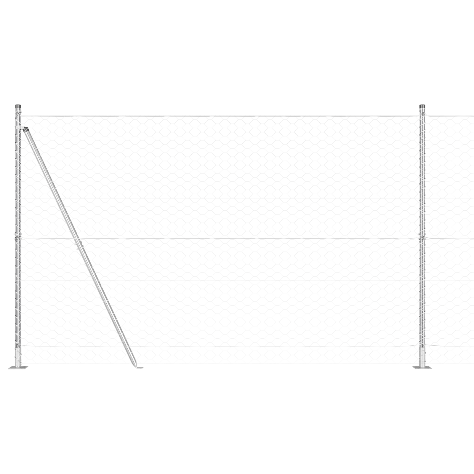 Recinzione Esagonale  1.4x25 m Acciaio Zincato