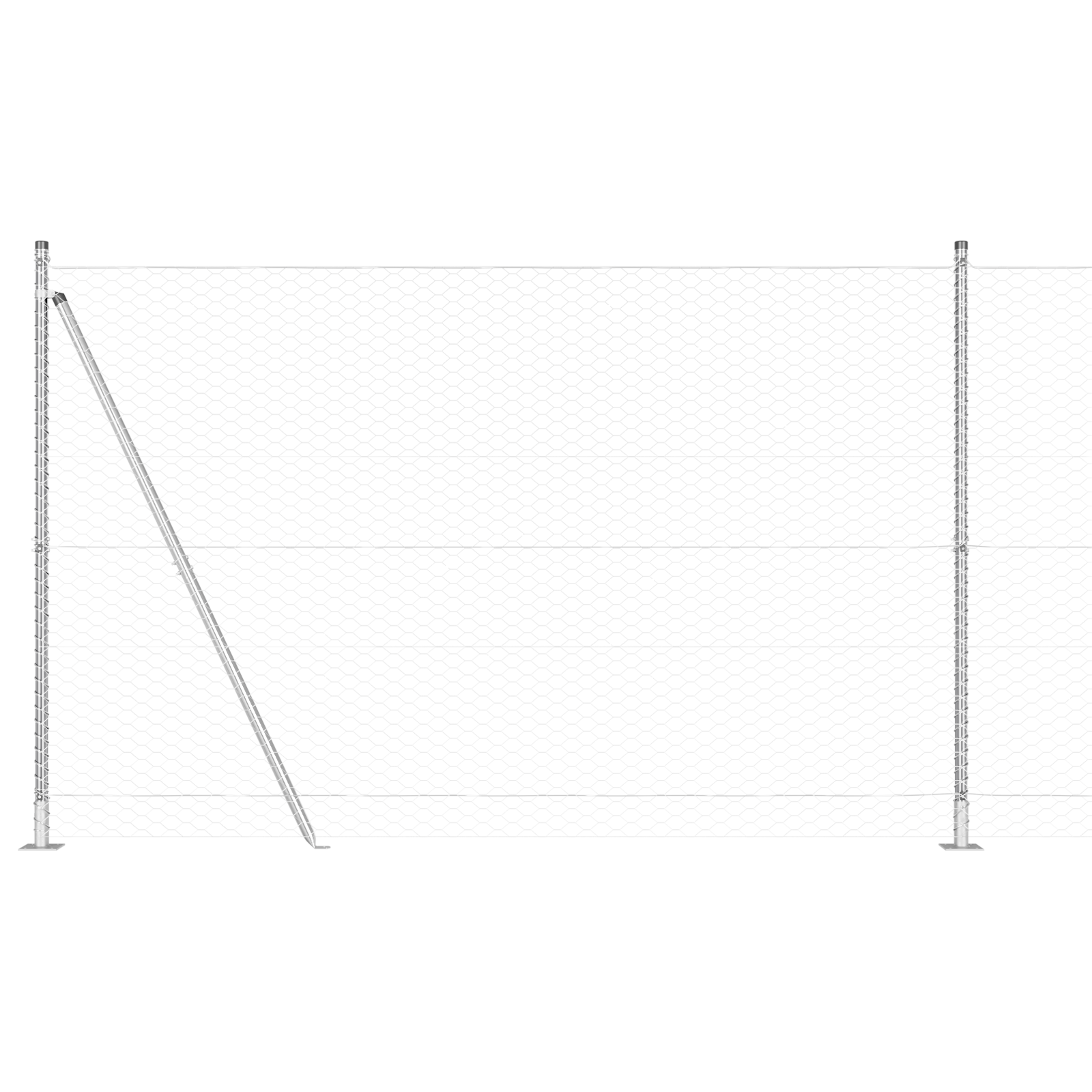 Recinzione Esagonale  1,6x25 m Acciaio Zincato