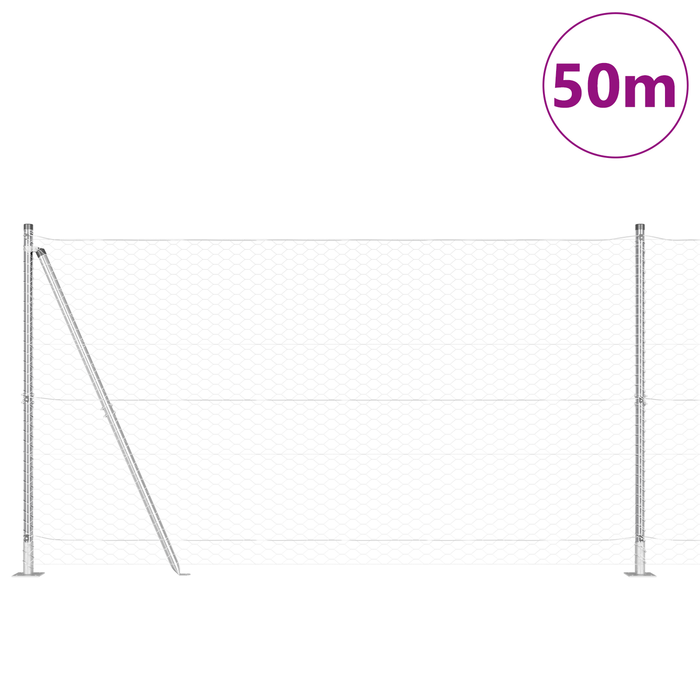 Recinto Esagonale  1,2x50 m Acciaio Zincato