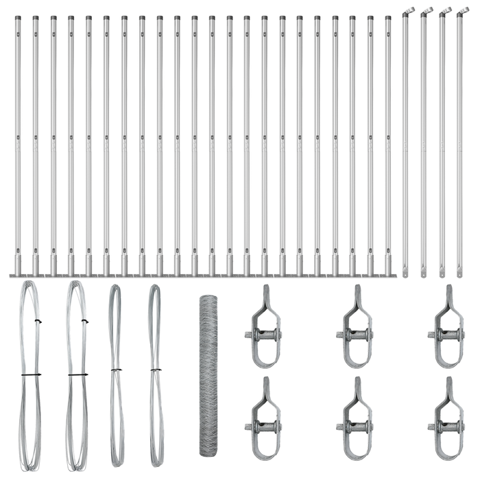 Recinzione Esagonale  1.2x50 m Acciaio Zincato