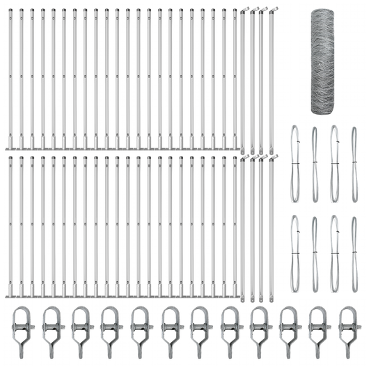 Recinzione esagonale  0.6x100 m in Acciaio Zincato