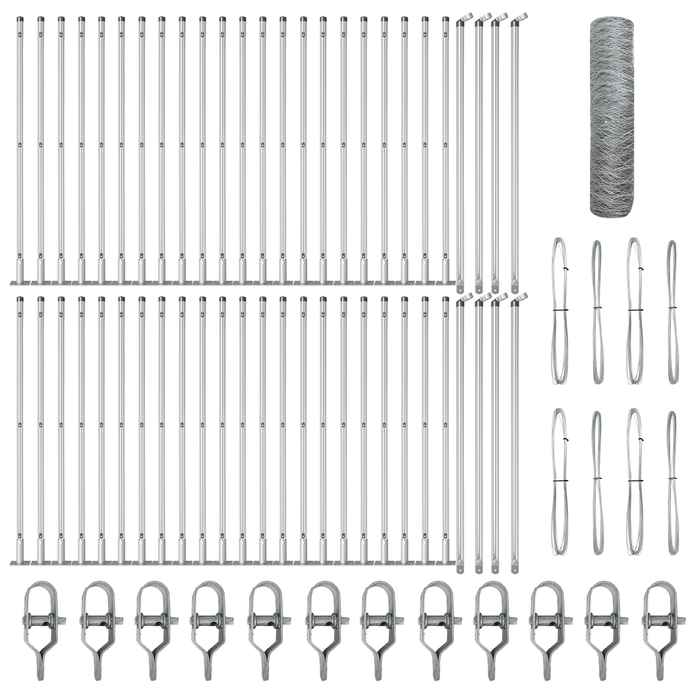 Recinzione esagonale  1x100 m Acciaio zincato