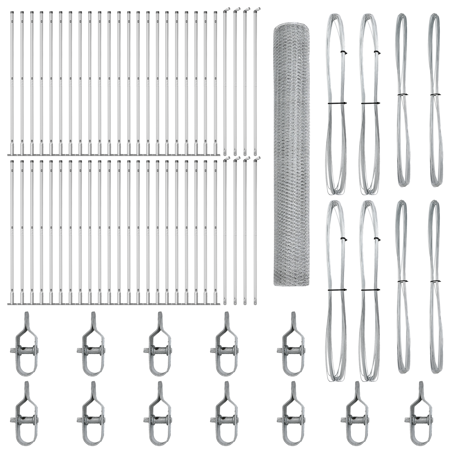 Recinzione esagonale  1,2x100 m in acciaio zincato