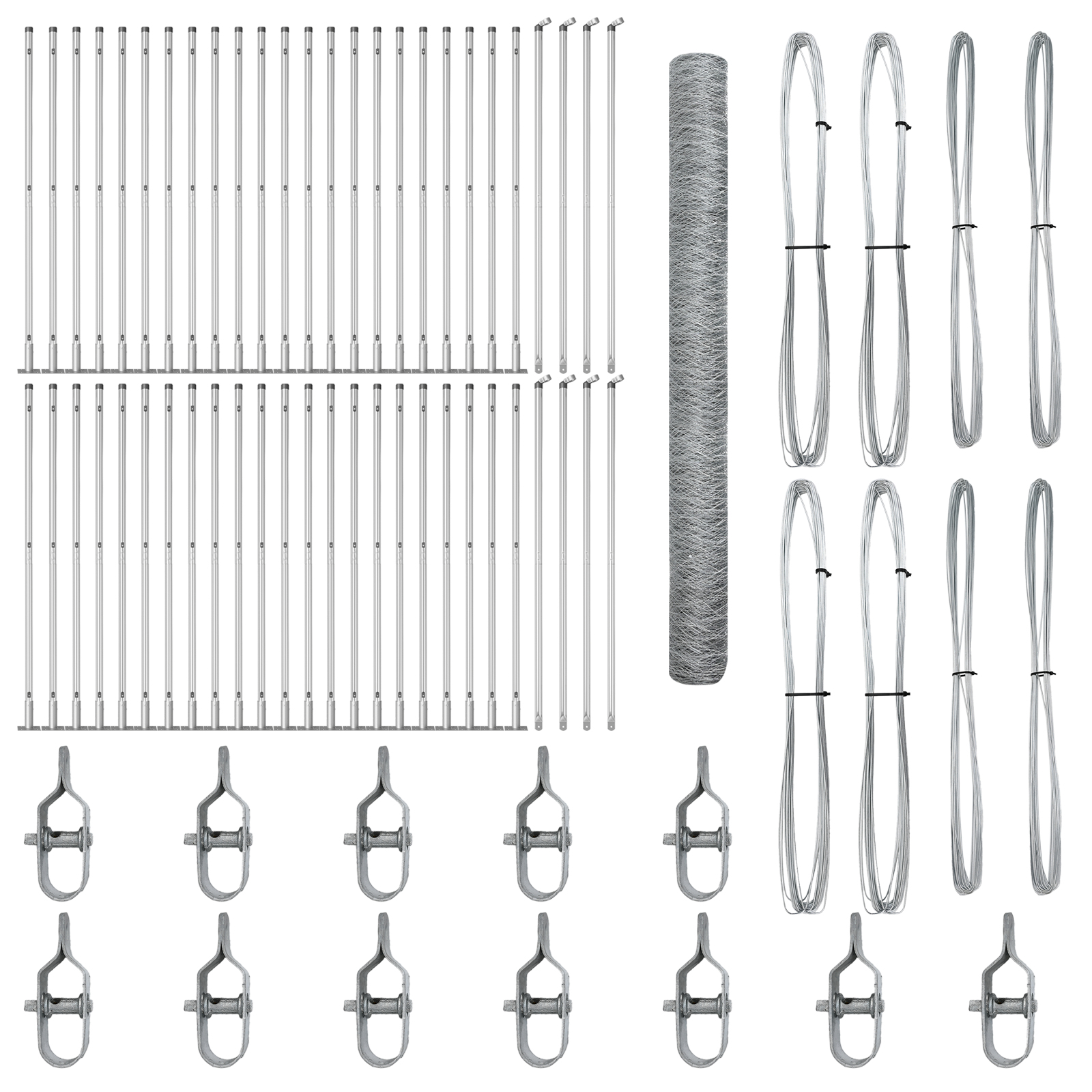 Recinzione Esagonale 1.6 x 100 m Acciaio Zincato