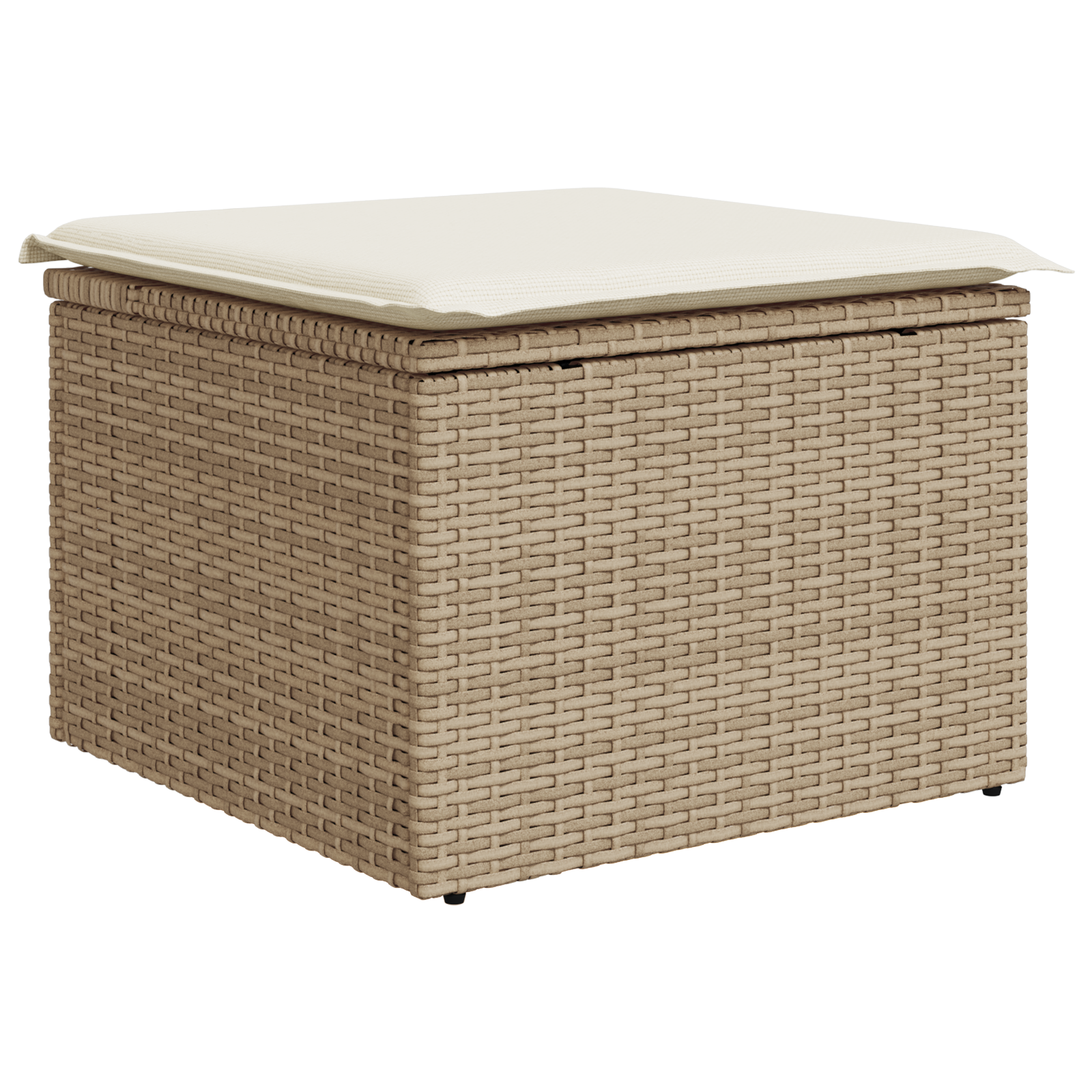 Set Divano da Giardino 9 Pezzi con Cuscini Beige Rattan Sintetico Acacia