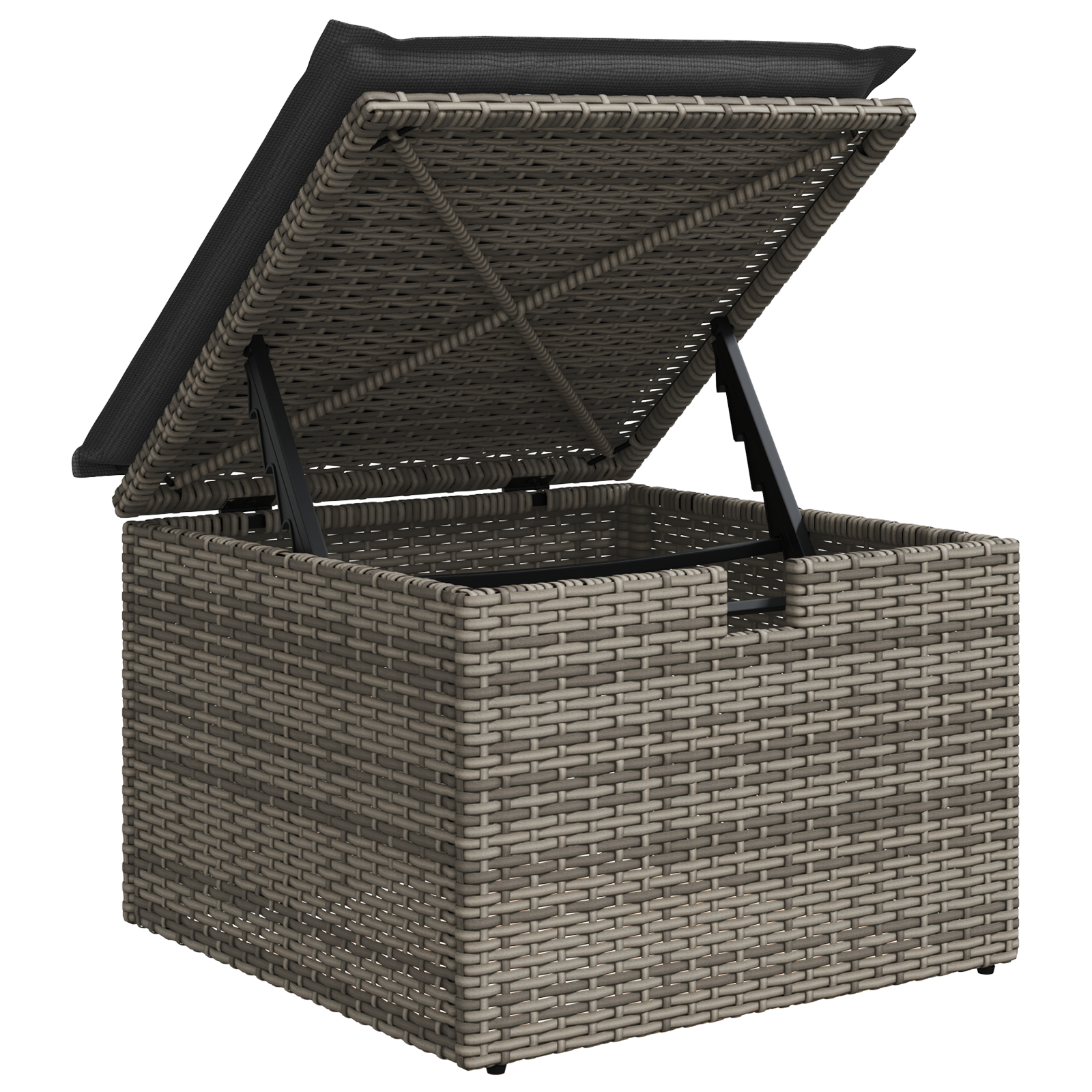 Set di Divano da Giardino da 6 Pezzi con Cuscini Grigio Rattan Sintetico