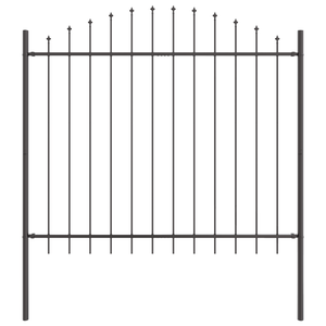 Recinto da Giardino  con Parte Superiore a Cerchio Grigio 3,4x1,5 m in Acciaio