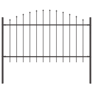 Recinto da Giardino  con Parte Superiore a Cerchio Grigio 8,5x1 m in Acciaio