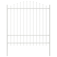 Recinzione da Giardino  con Pala Bianca 3,4x1,75 m in Acciaio