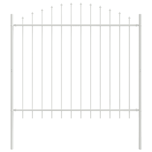 Recinzione da giardino  con cima ad arco Bianca 6,8x1,5 m in Acciaio