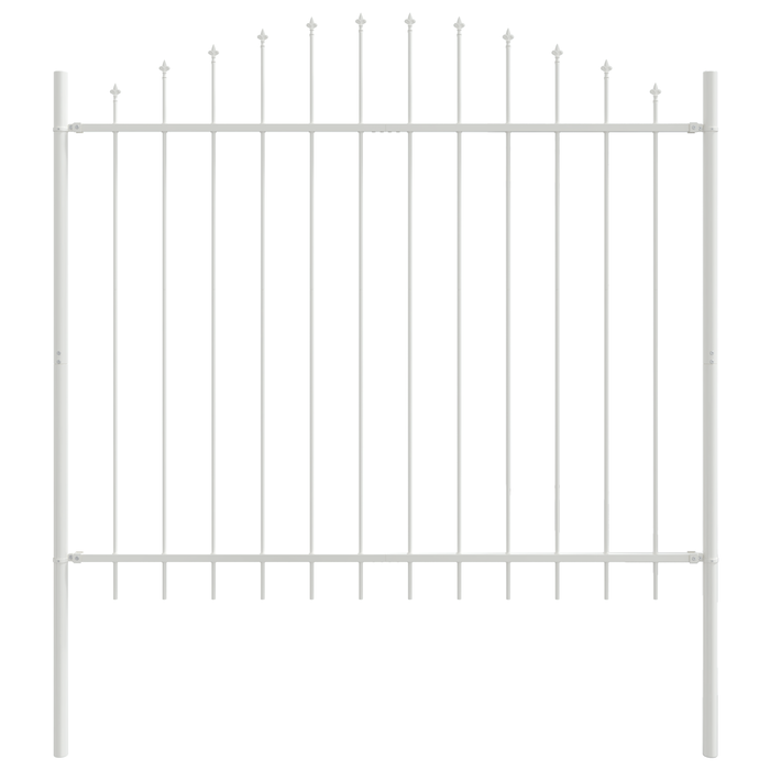 Recinzione da giardino  con cima ad arco Bianca 6,8x1,5 m in Acciaio