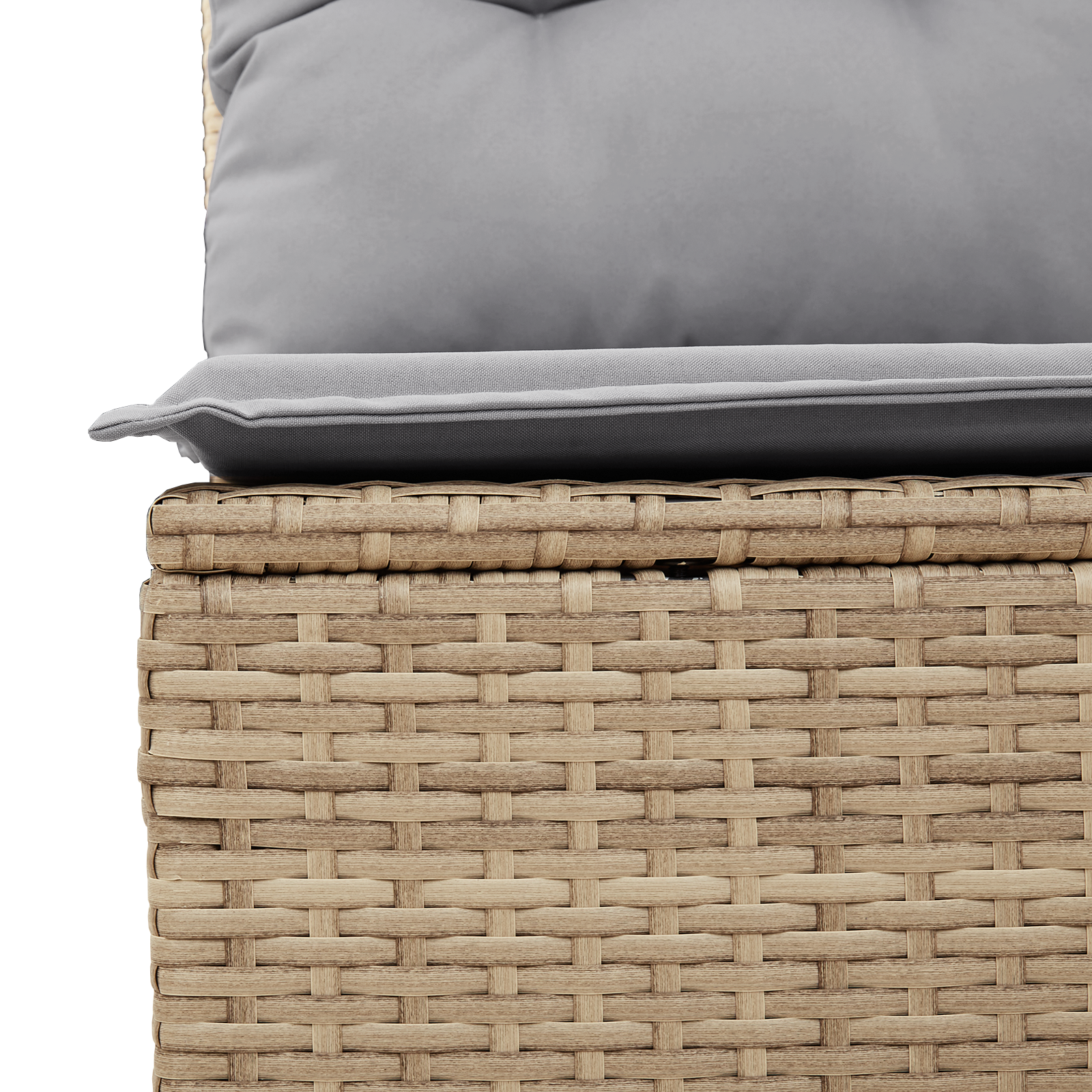 Set Divano da Giardino 9 Pezzi con Cuscini Beige Polyrattan Acacia