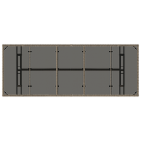 Set da Pranzo da Giardino di 11 Pezzi  Grigio in Polyrattan