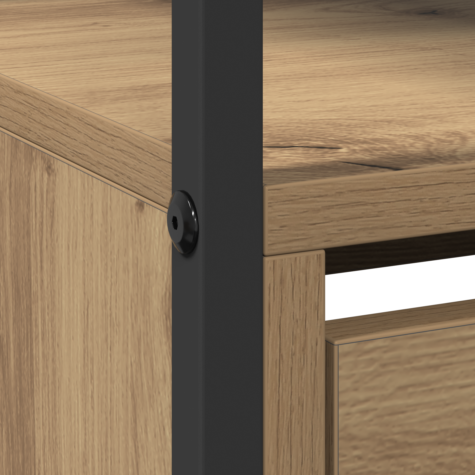 Mobile per scarpe con 4 cassetti a ribalta in rovere artigianale 100x34x112 cm