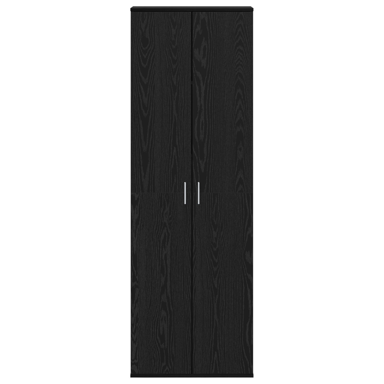 Armadio Alto Rovere Nero 60x35x180 cm Legno Ingegnerizzato