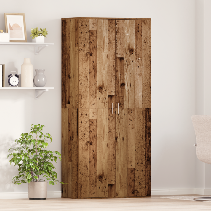 Highboard Legno Vecchio 80x39x178 cm Legno massello