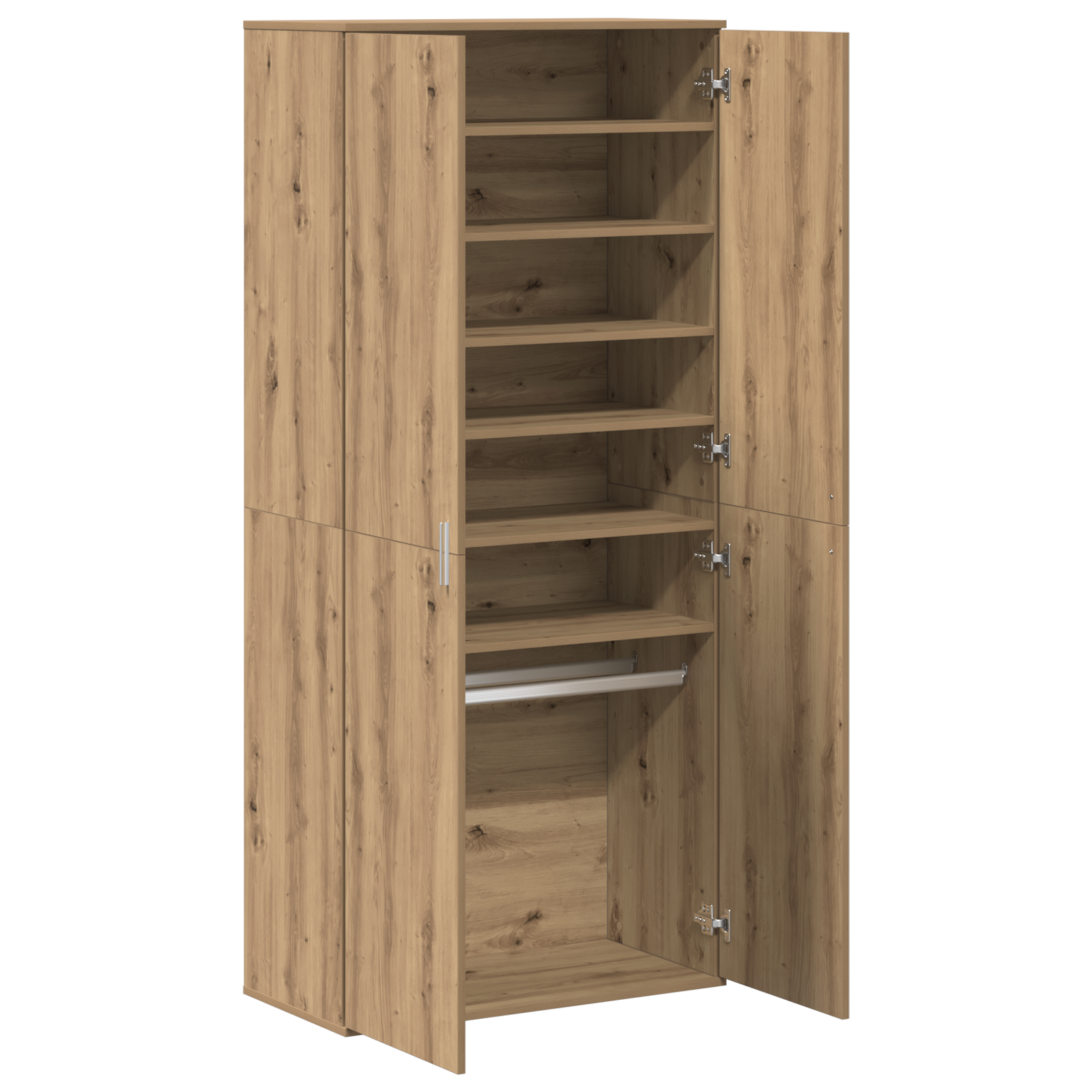 Highboard Rovere Artigianale 80x39x178 cm Legno Ingegnerizzato