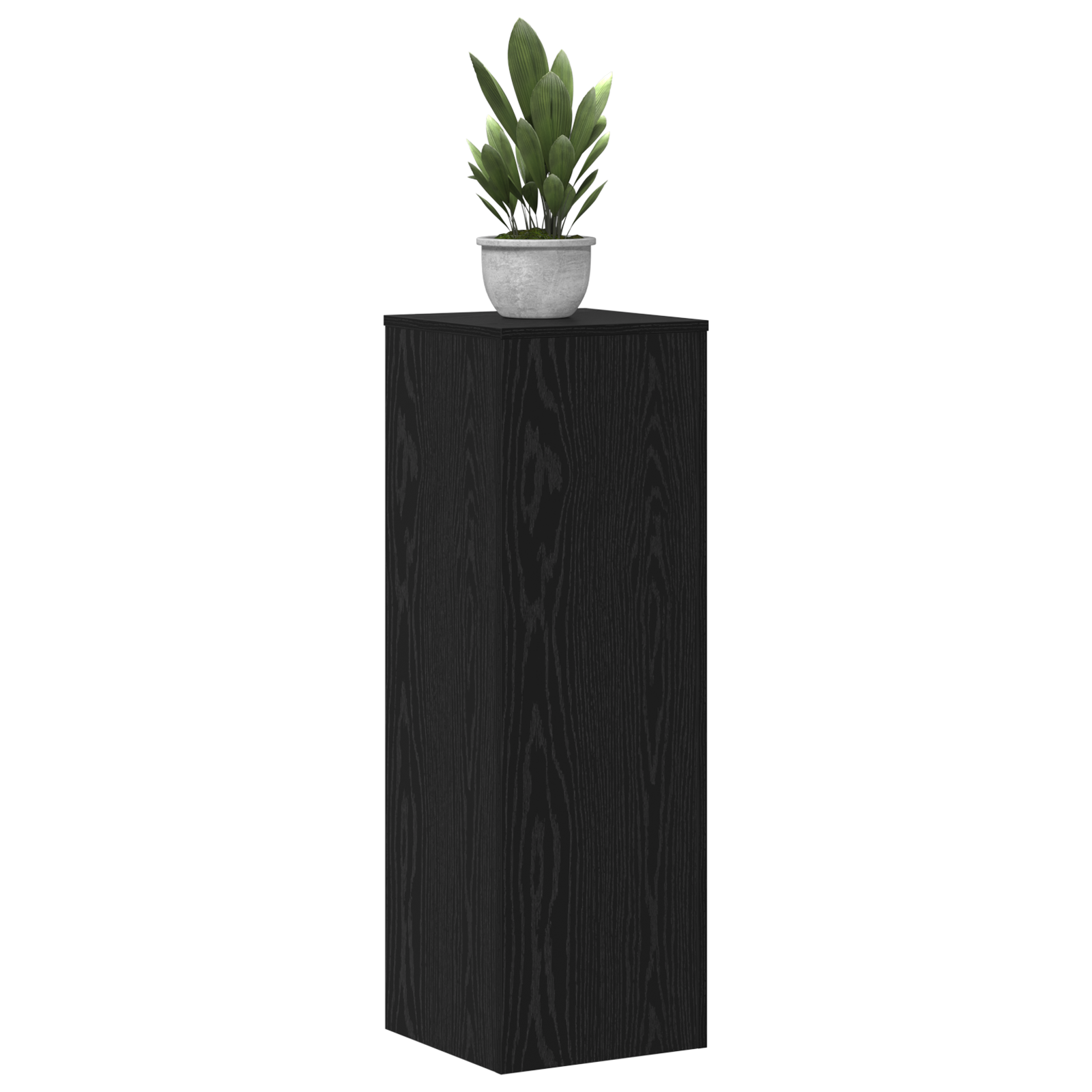 Supporti per Piante 2 pezzi Rovere Nero 33x33x100 cm Legno ingegnerizzato