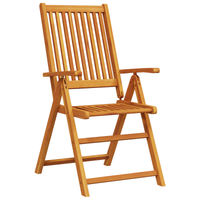 Set da pranzo da giardino 3 pezzi in legno massello di acacia pieghevole