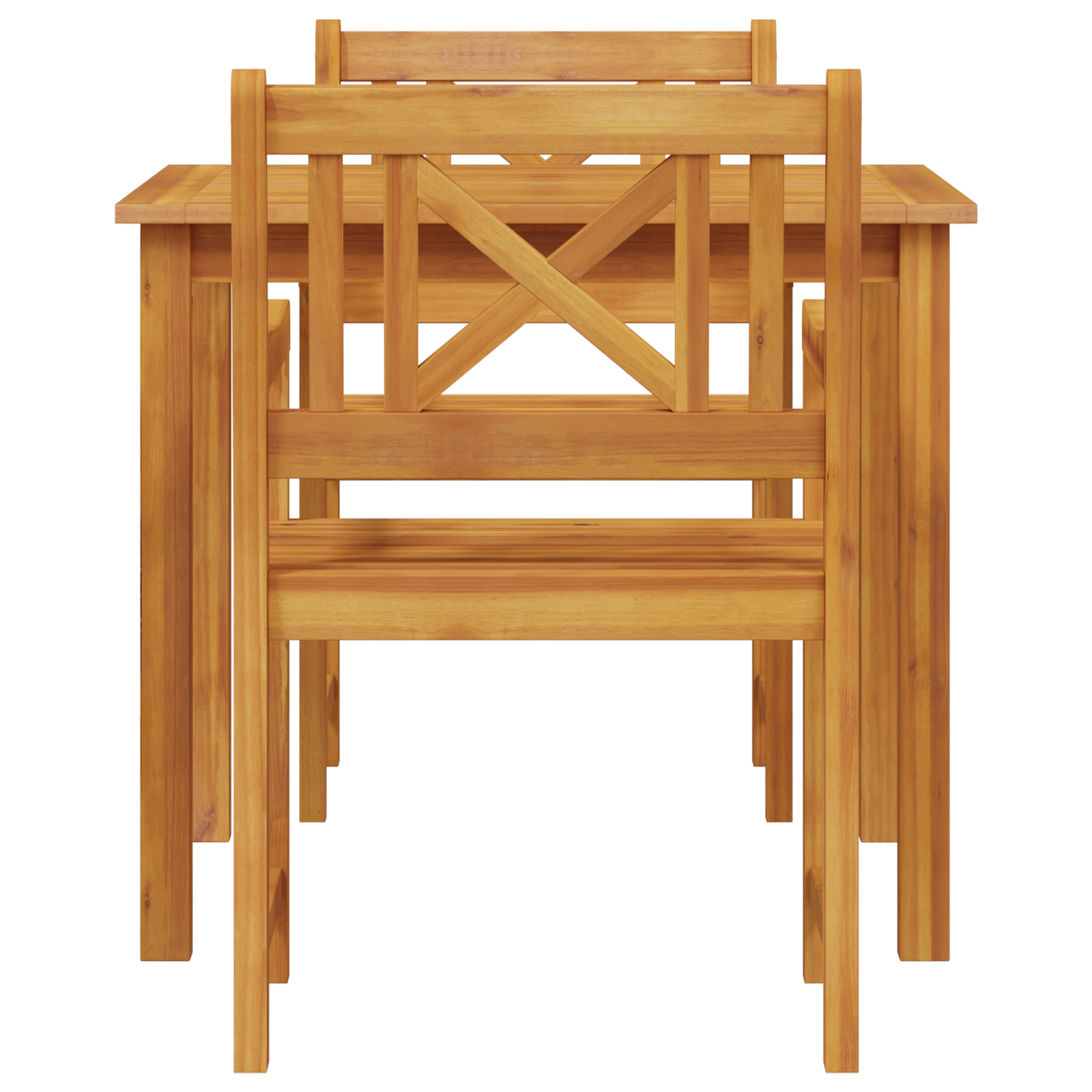 Set da pranzo giardino  in legno massello di acacia da 3 pezzi