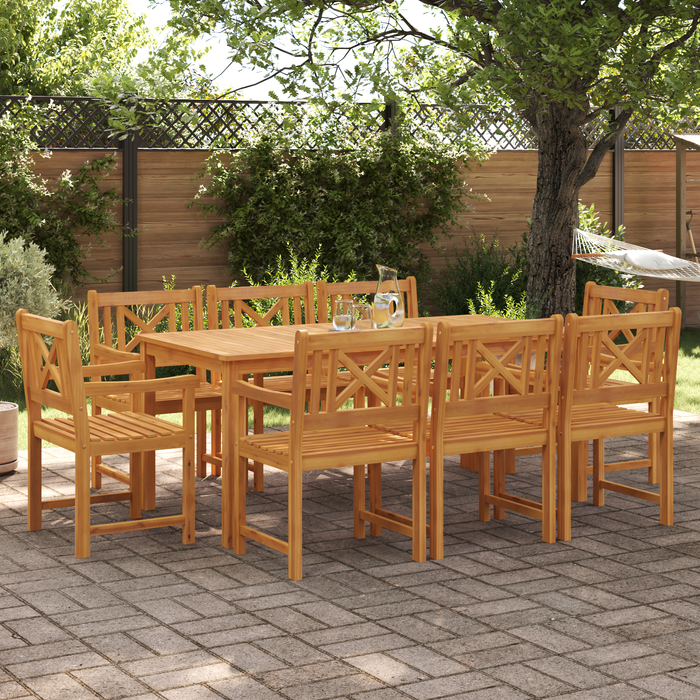 Sedia da giardino 2 pz 56x56x90 cm Legno massello di acacia