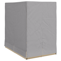 lettino da sole doppio Set di 2 Beige e grigio chiaro Polyrattan