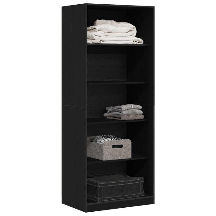 Armadio Rovere Nero Set di 2 Rovere Nero Truciolare