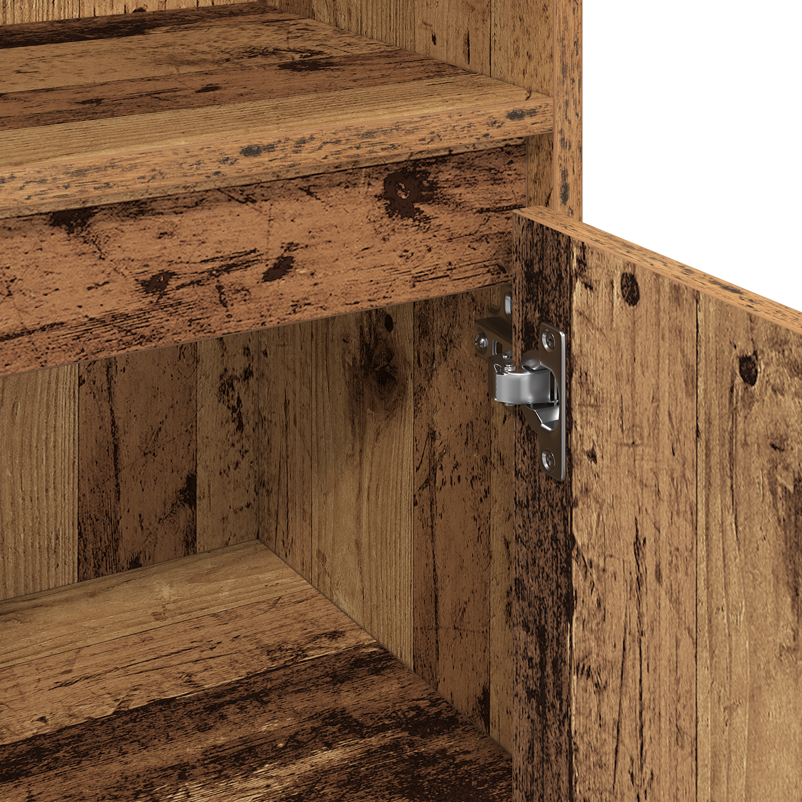 Set Mobili Bagno 3 pezzi Legno Vecchio Legno Ingegnerizzato