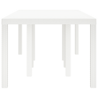 Tavolo da Giardino  Bianco 250x100x73 cm Poly Rattan