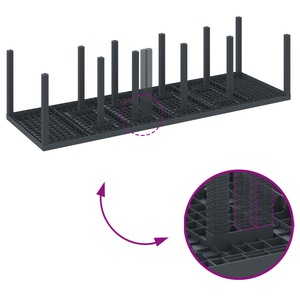 Tavolo da Giardino Antracite  300x100x73 cm Poli Rattan