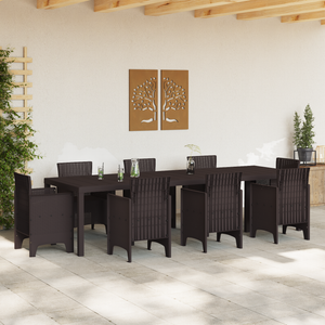 Tavolo da Giardino  Marrone 300x100x73 cm Polyrattan