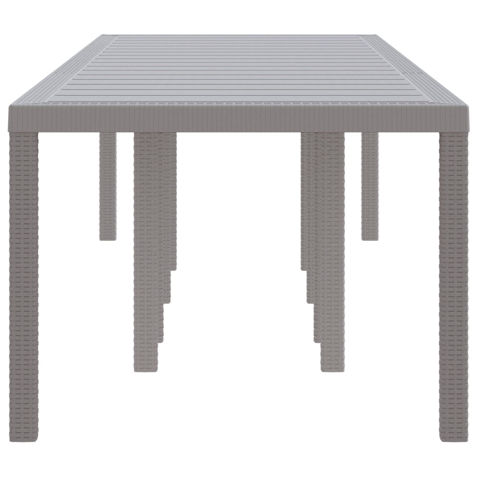 Tavolo da Giardino Grigio Chiaro 300x100x73 cm Poly Rattan