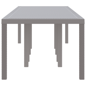 Tavolo da Giardino Grigio Chiaro 300x100x73 cm Poly Rattan