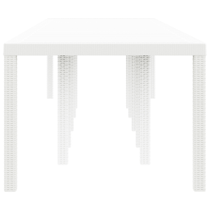 Tavolo da Giardino Bianco 350x100x73 cm Poly Rattan