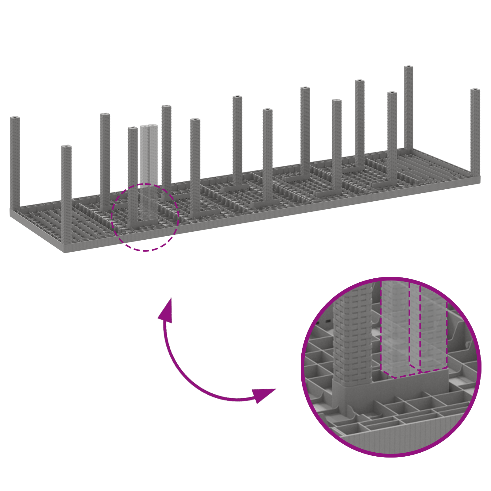 Tavolo da Giardino  Grigio Chiaro 350x100x73 cm Poly Rattan
