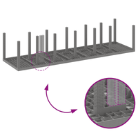 Tavolo da Giardino  Grigio Chiaro 350x100x73 cm Poly Rattan