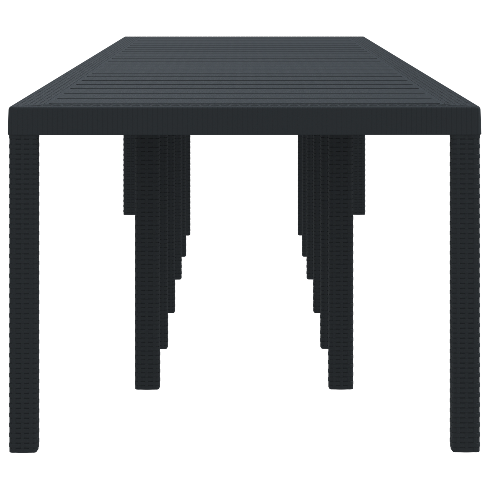 Tavolo da Giardino  Antracite 400x100x73 cm Poly Rattan