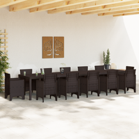 Tavolo da Giardino Marrone 400x100x73 cm Poly Rattan