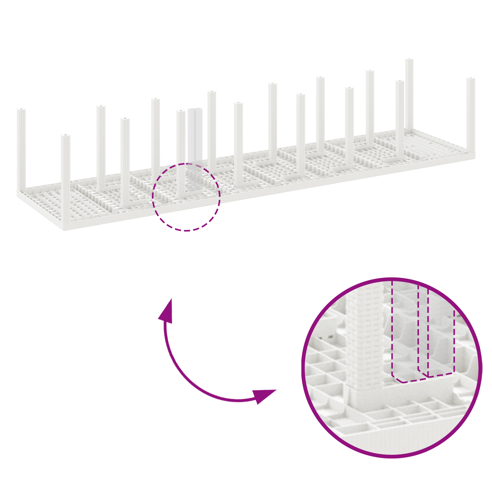 Tavolo da Giardino  Bianco 400x100x73 cm Rattan Sintetico